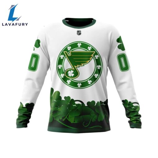 St. Louis Blues  Happy St.Patrick Days Jersey Long Sleeved Sweatshirt