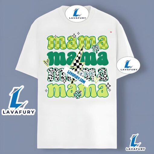 St Patricks Day Mama Leopat Shirt Family 2025