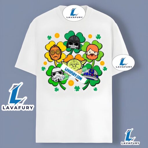 Star Wars Characters Cheer St Patricks Day Shirt Design 2025