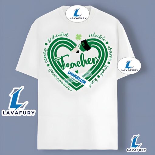 Teacher St Patricks Day Heart Unisex Shirt 2025