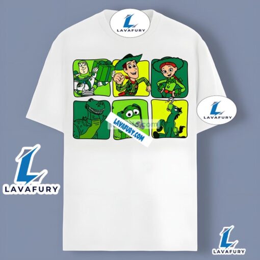 Toy Story Characters With St Patricks Day Cotton Shirt 2025