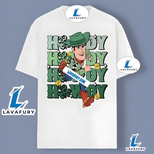 Toy Story Woody With St Patricks Day Howdy Cotton Shirt 2025