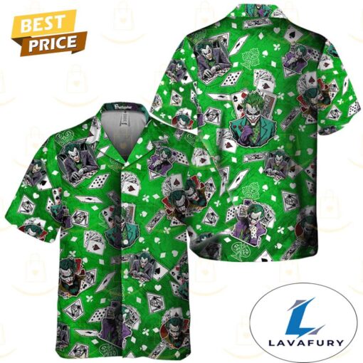 Tropical Summer Joker Design Hawaiian Shirt – Green