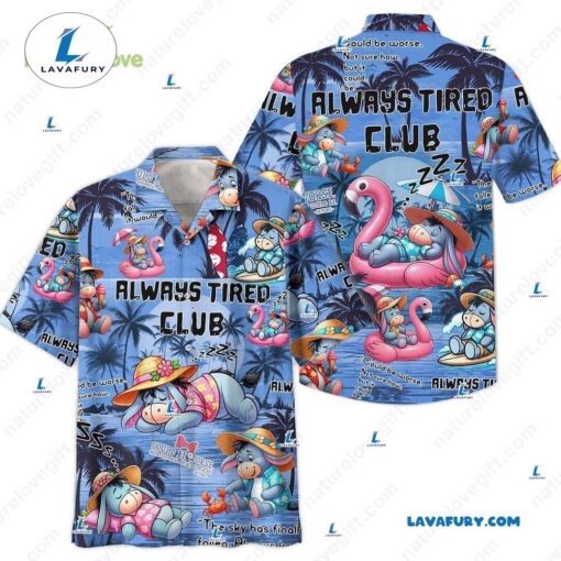 Winnie The Pooh Eeyore Always Tired Club Disney Hawaiian Shirt